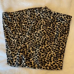 Leopard J Crew silk skirt